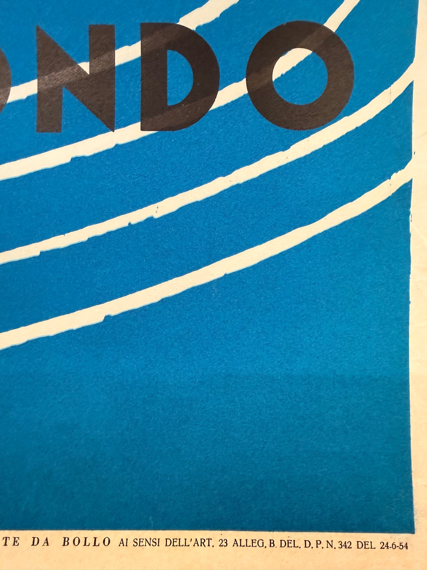 Manifesto pubblicitario originale - Centro sportivo italiano Fiaccola olimpica