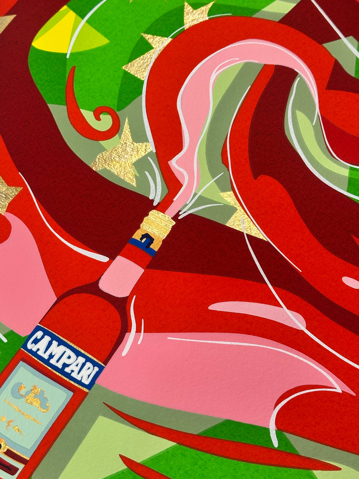 Litografia originale - Campari Ugo Nespolo