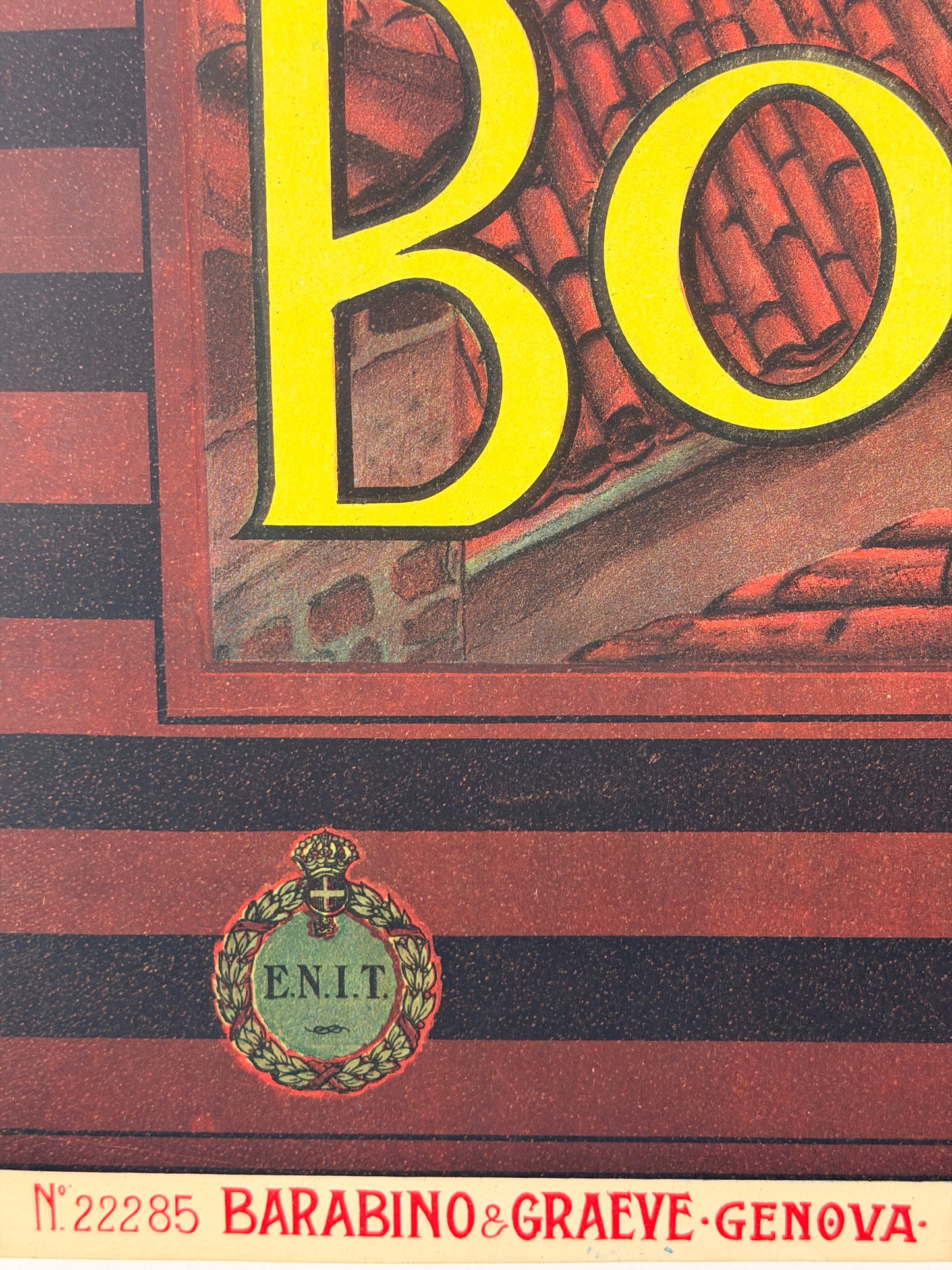 Manifesto pubblicitario originale - Bologna ENIT