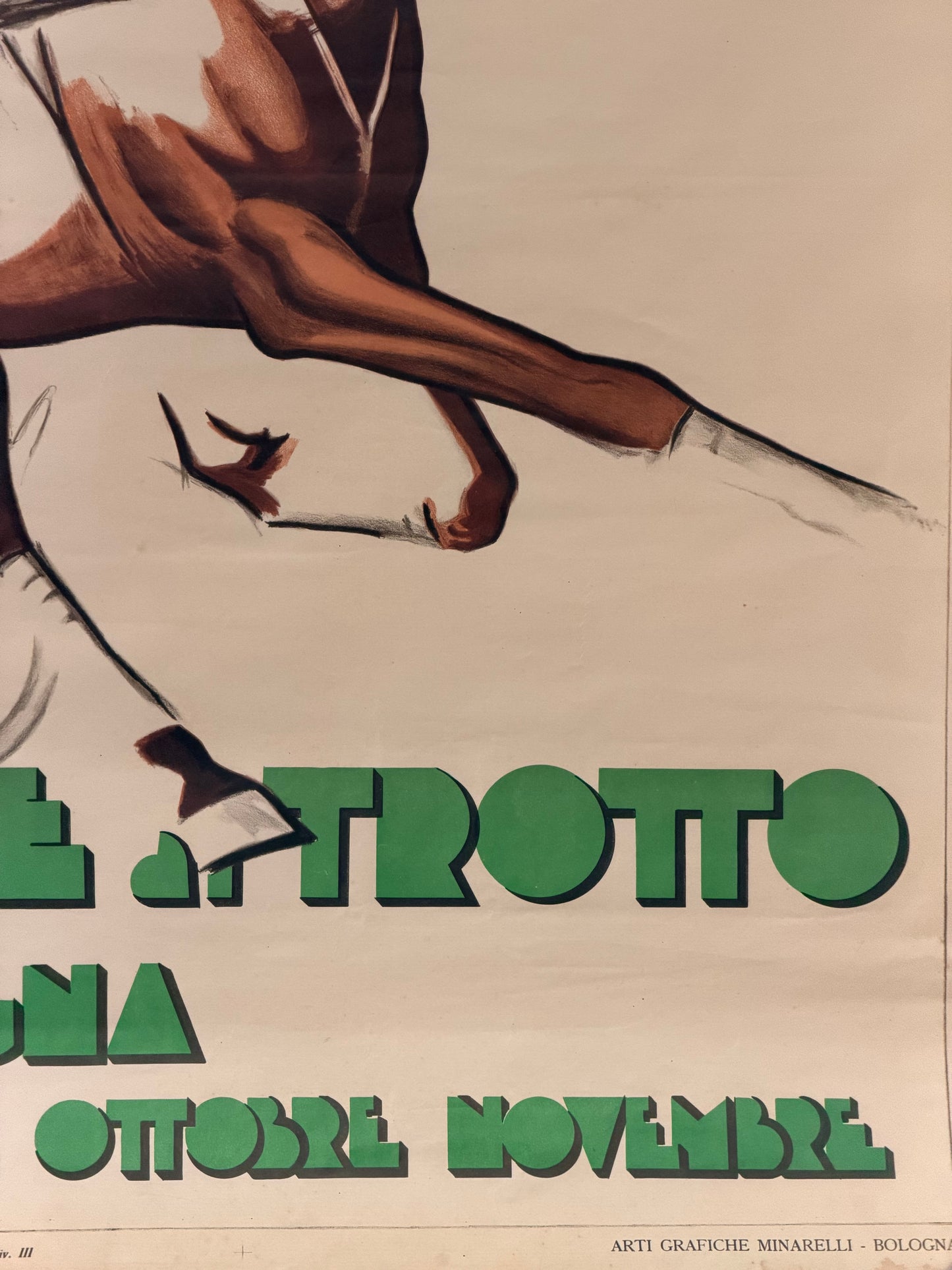 Manifesto pubblicitario originale - Ipodromo Arcoveggio Bologna