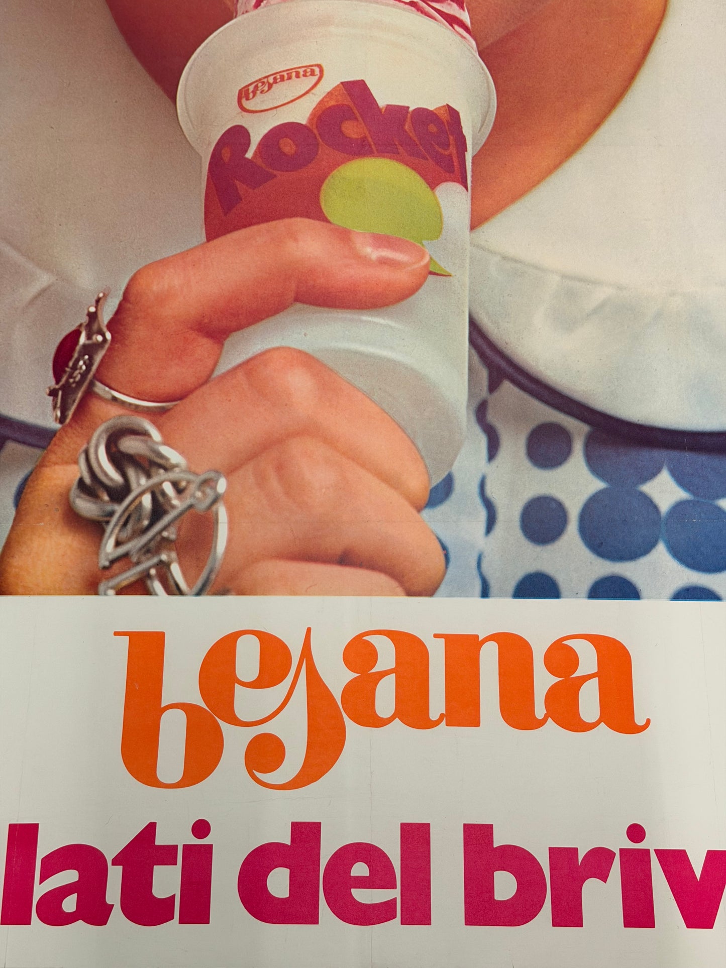 Manifesto pubblicitario originale - Besana i gelati del brivido - Oriella Dorella