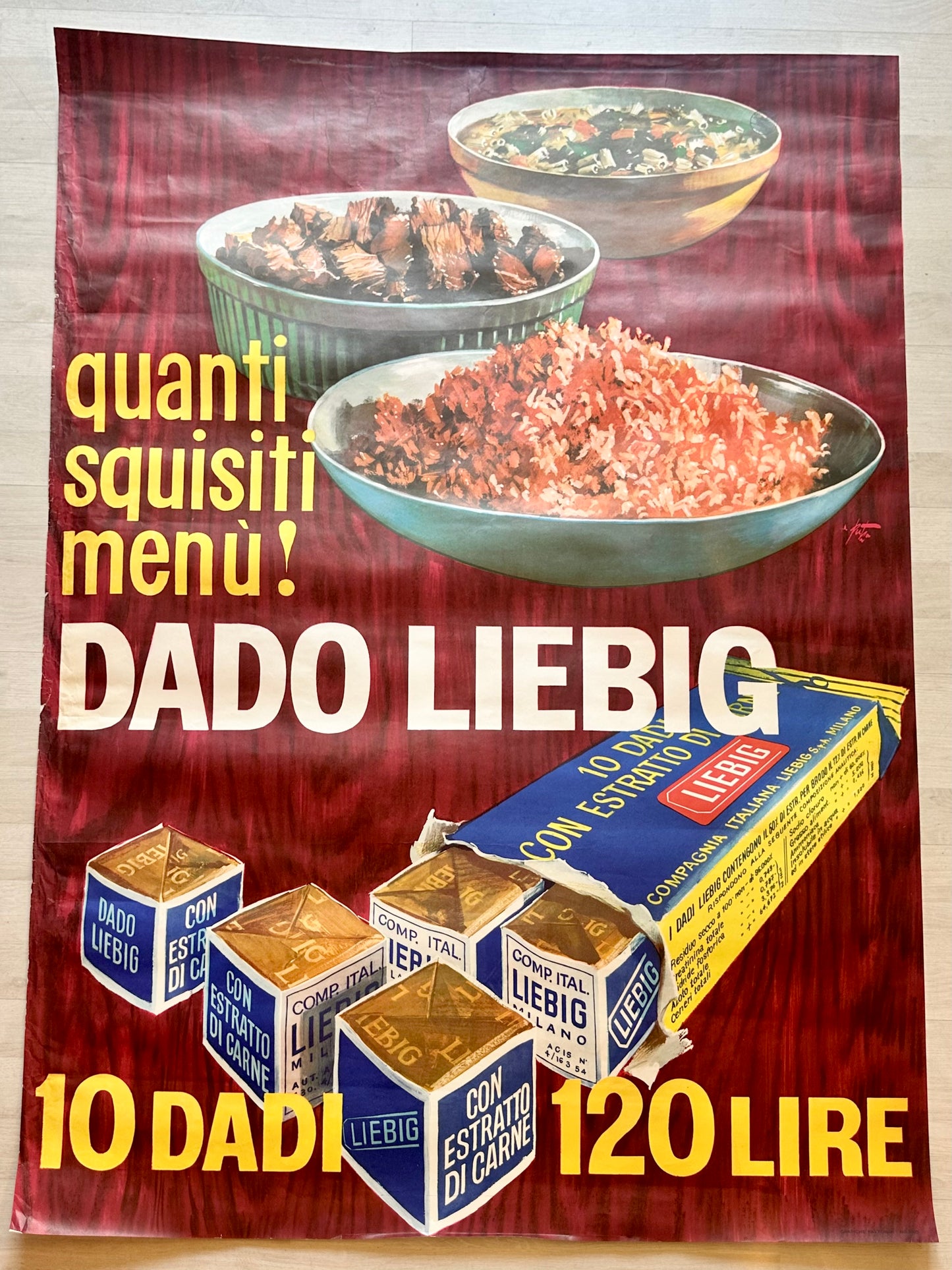 Manifesto pubblicitario originale - Dado Liebig