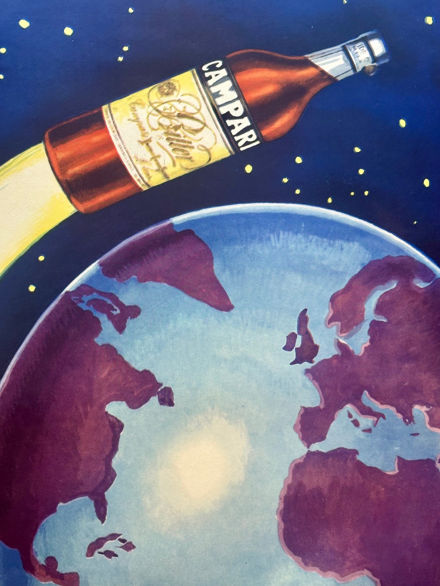 Manifesto pubblicitario originale - Bitter Campari astri