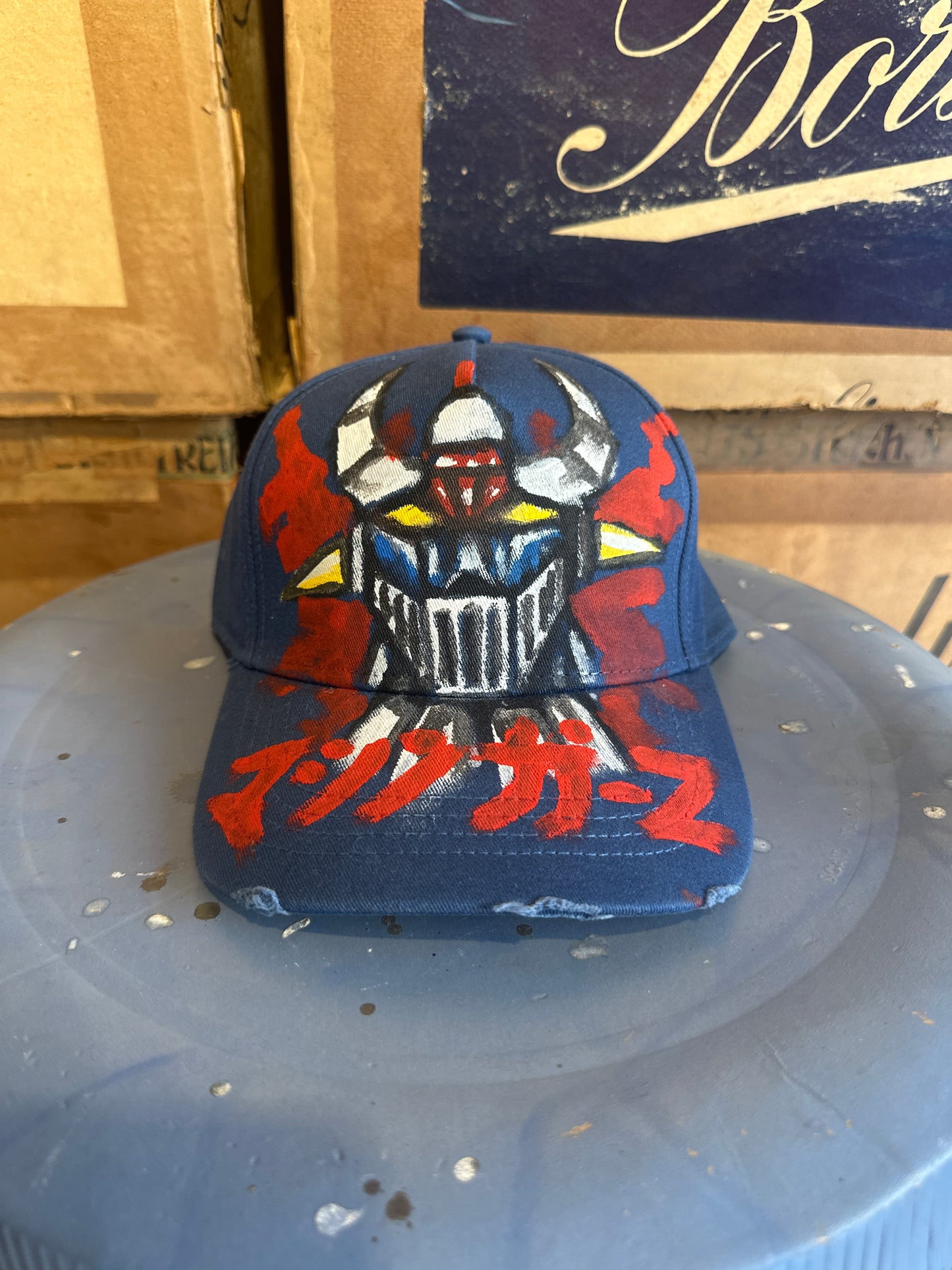 Cappellino disegnato a mano - Mazinga Z