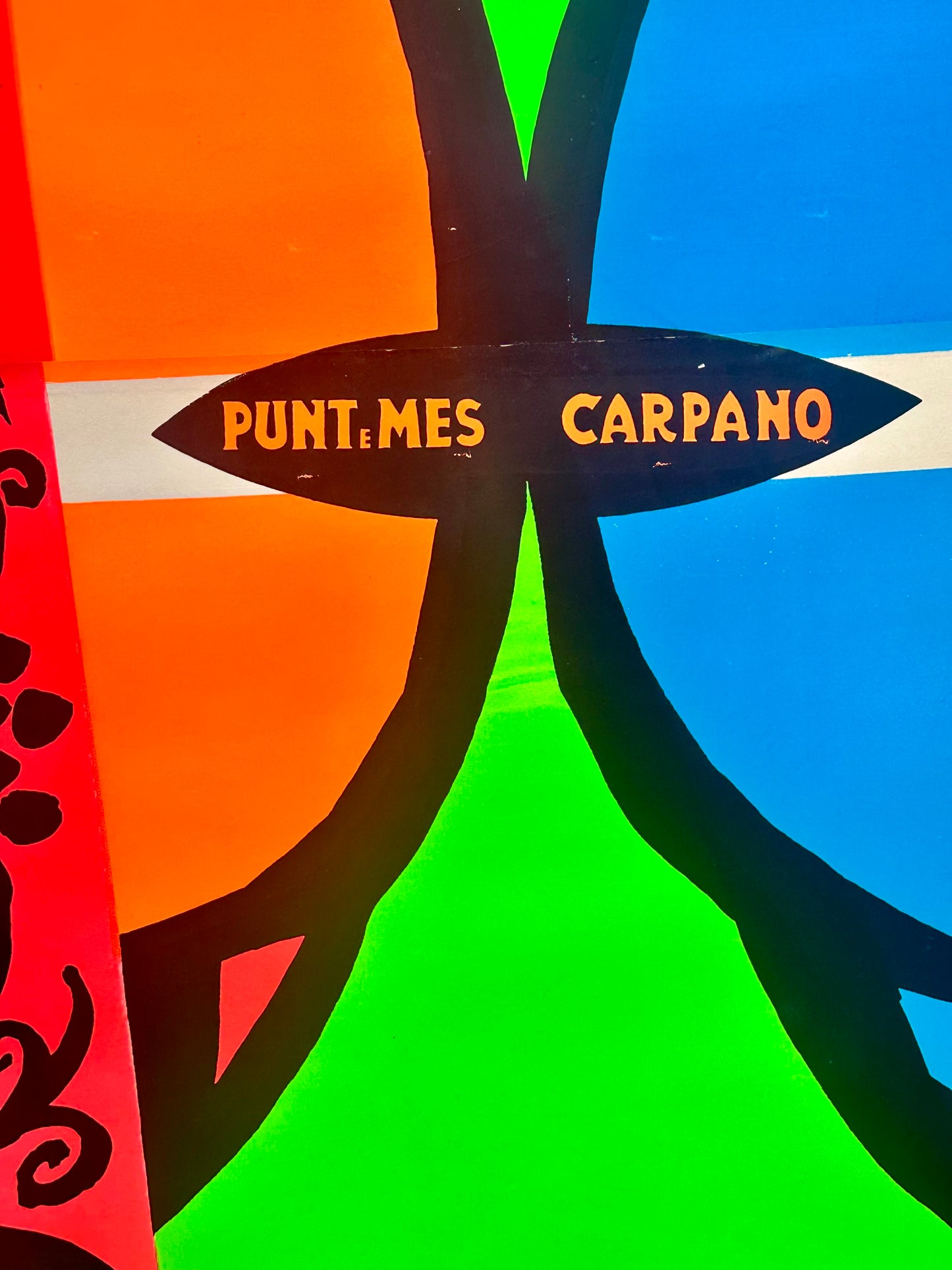 Manifesto pubblicitario originale - Carpano Punt e Mes