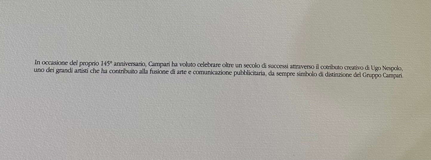 Litografia originale - Campari Ugo Nespolo