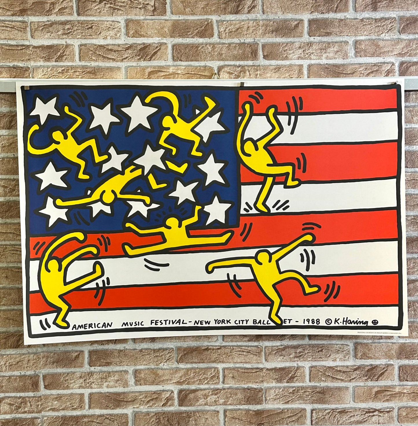 Manifesto pubblicitario decorativo Keith Haring - American Music Festival New York (after)