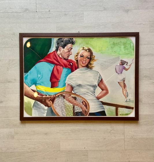 Bozzetto a tempera Arnaldo Musati - Tennis