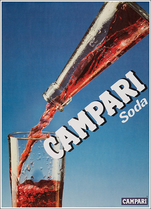 Manifesto originale pubblicitario - Campari soda