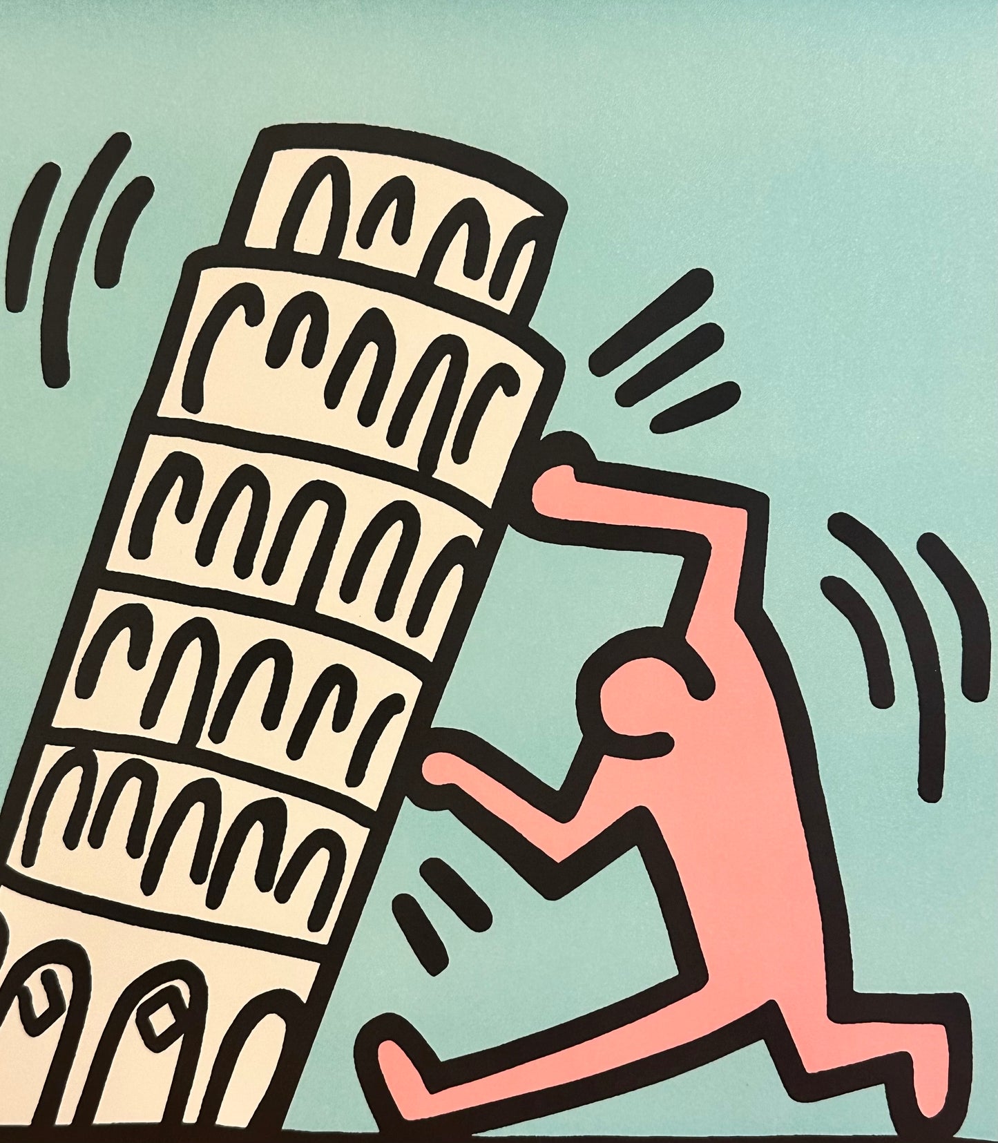 Manifesto pubblicitario decorativo - Pisa 89 - Keith Haring