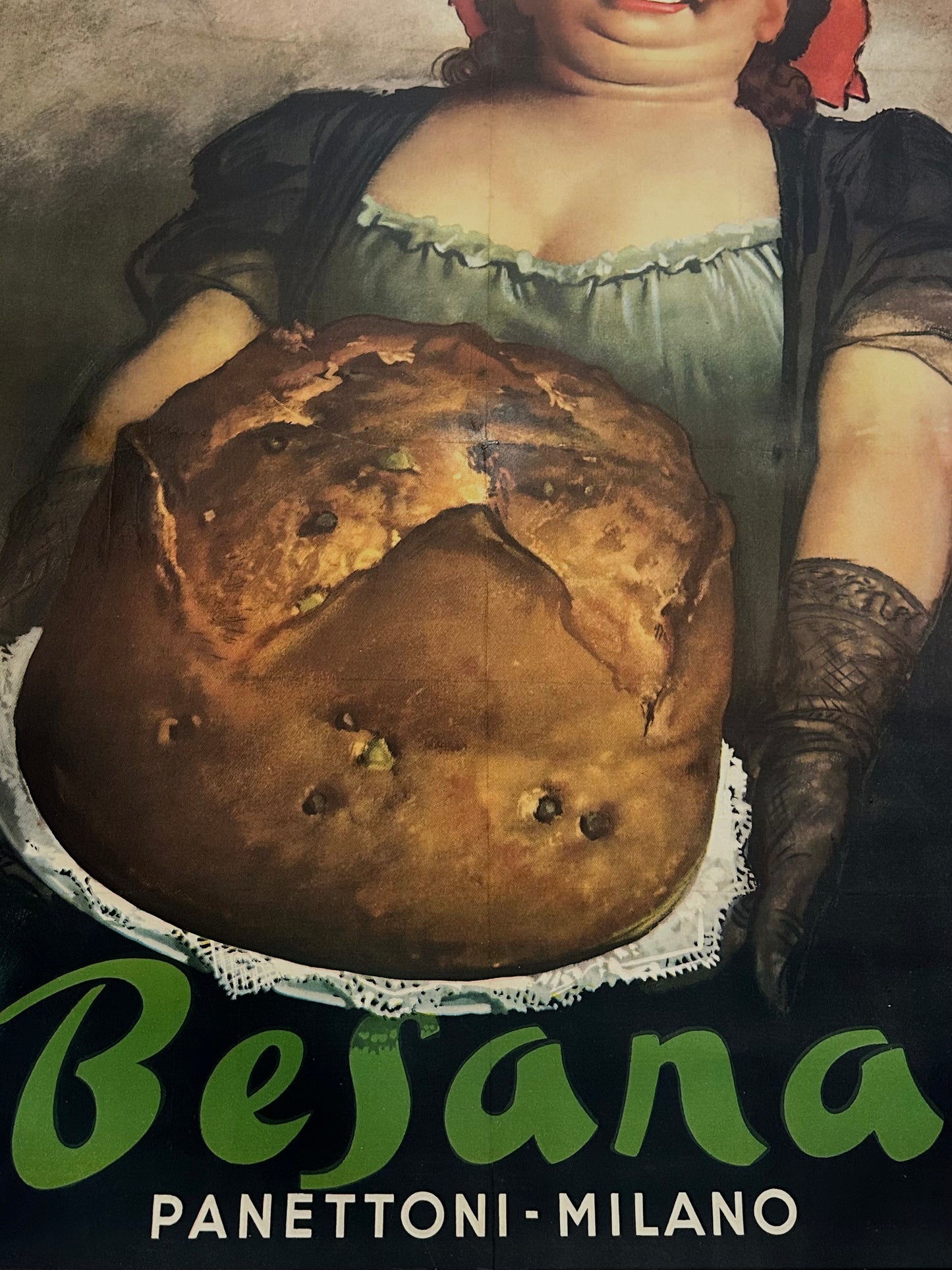 Manifesto pubblicitario originale - Panettoni Bejana Milano