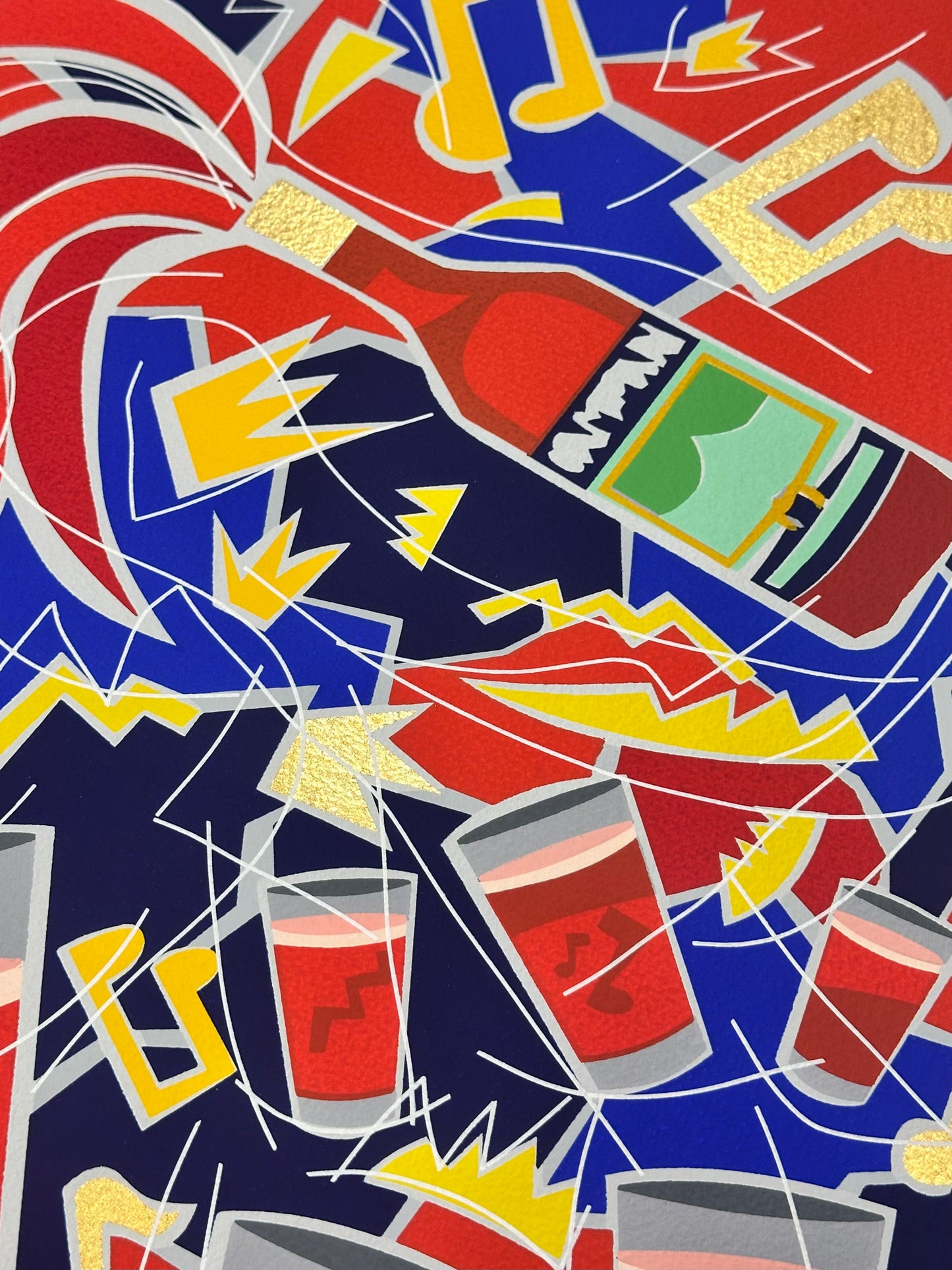 Litografia originale - Campari Ugo Nespolo