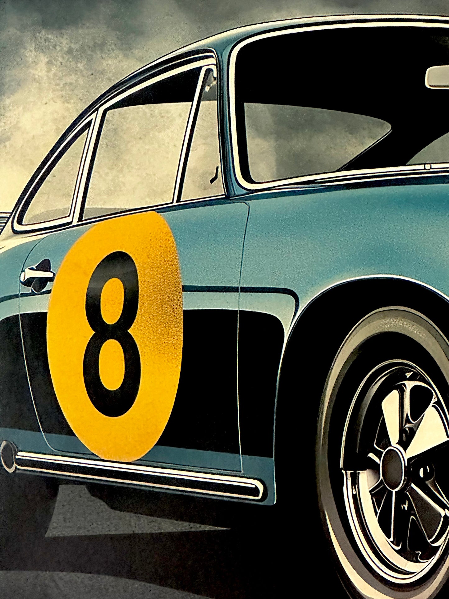 Manifesto decorativo - Giappone Monte Fuji Porsche 996