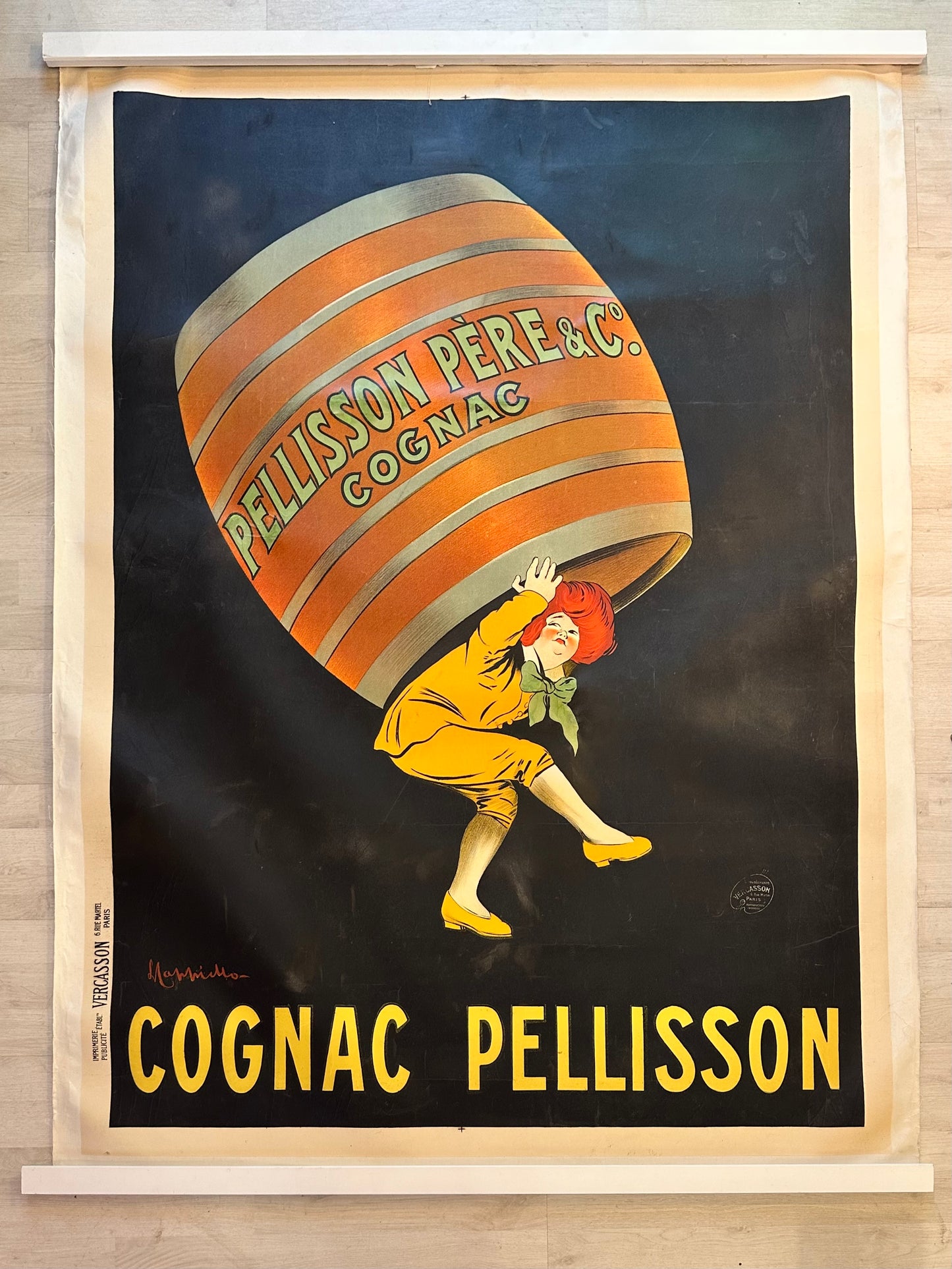 Manifesto pubblicitario originale - Cognac Pellisson