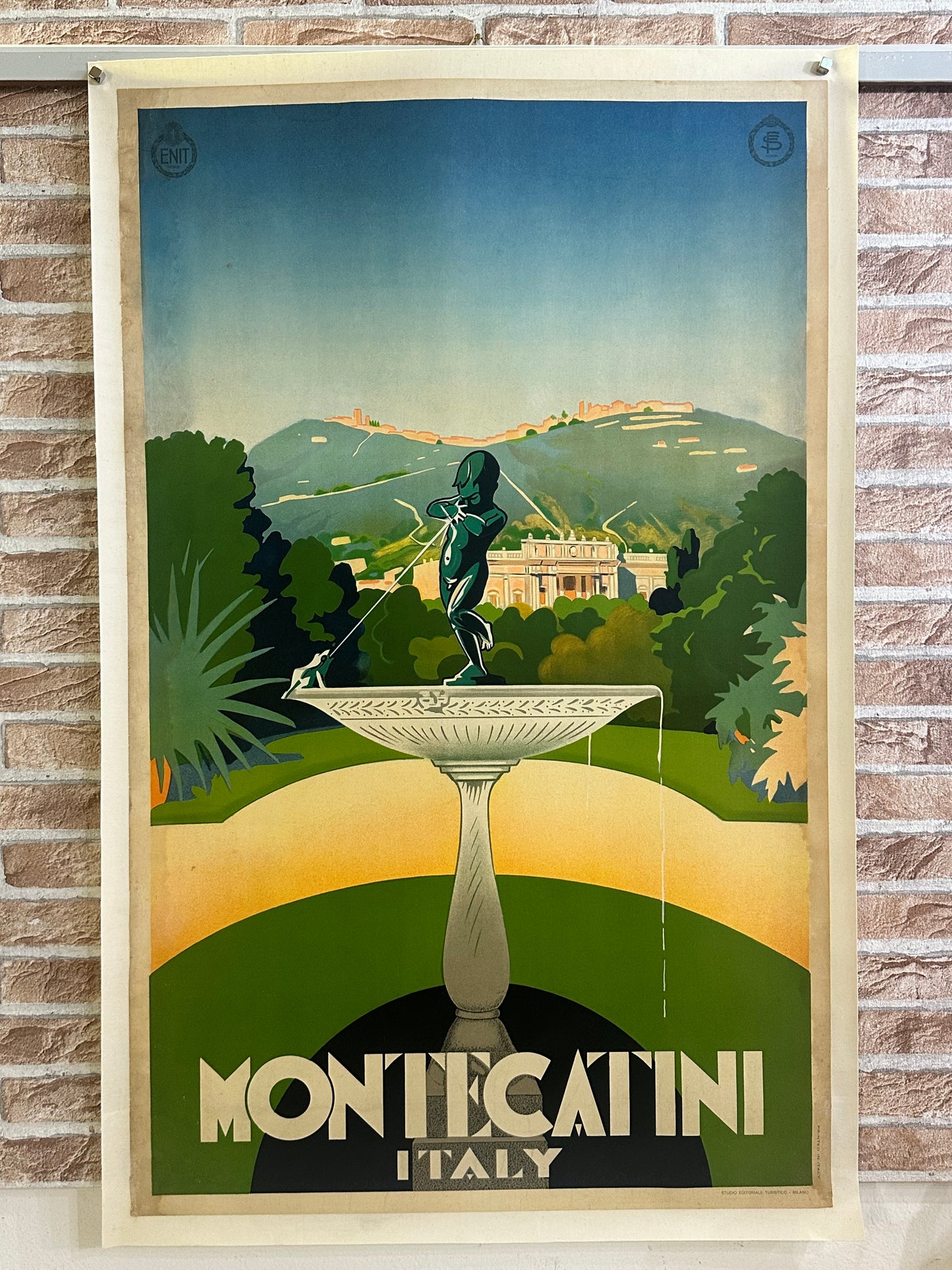 Manifesto pubblicitario originale - Montecatini - ENIT