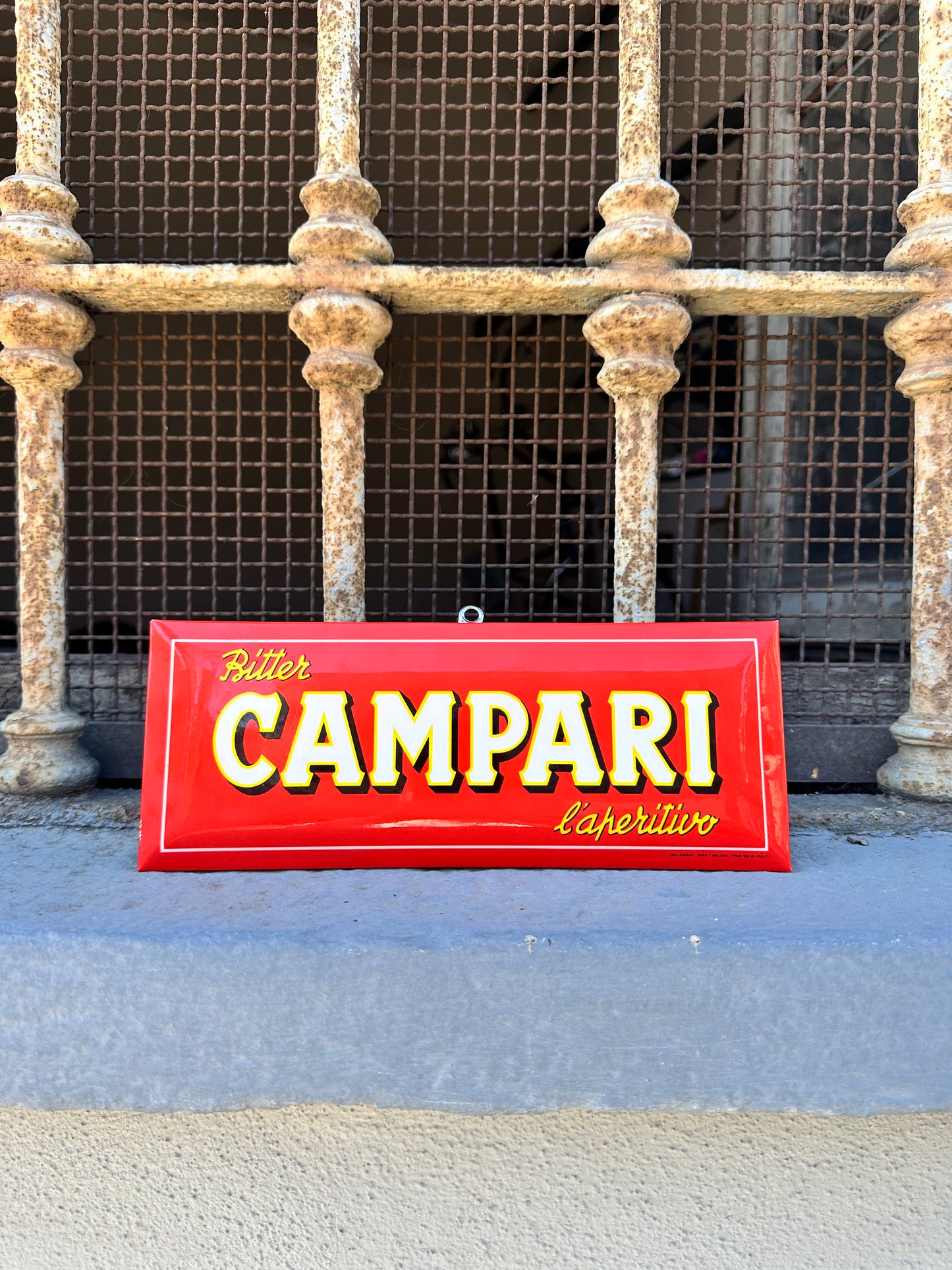 Insegna cellografata Campari