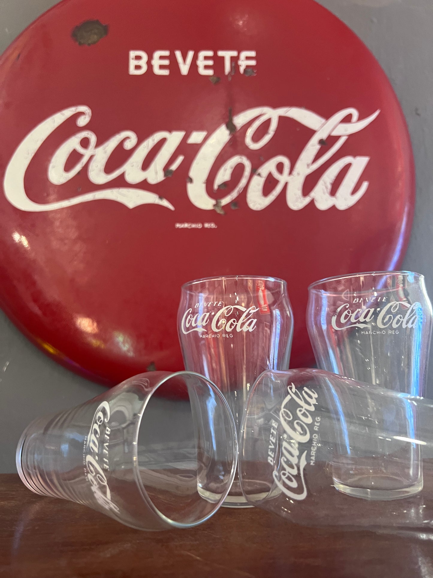 Targa smaltata bottone Coca Cola