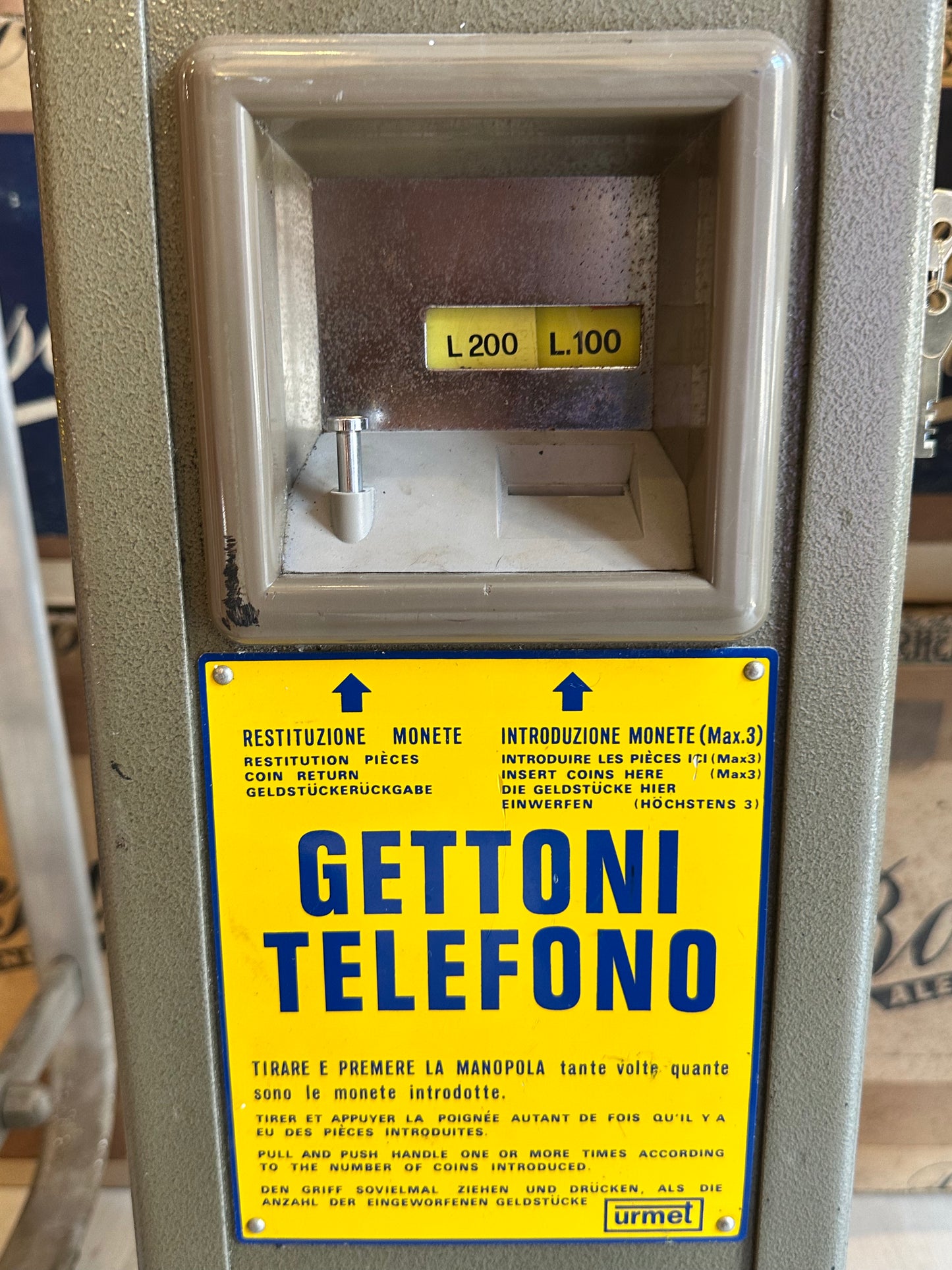 Gettoniera originale