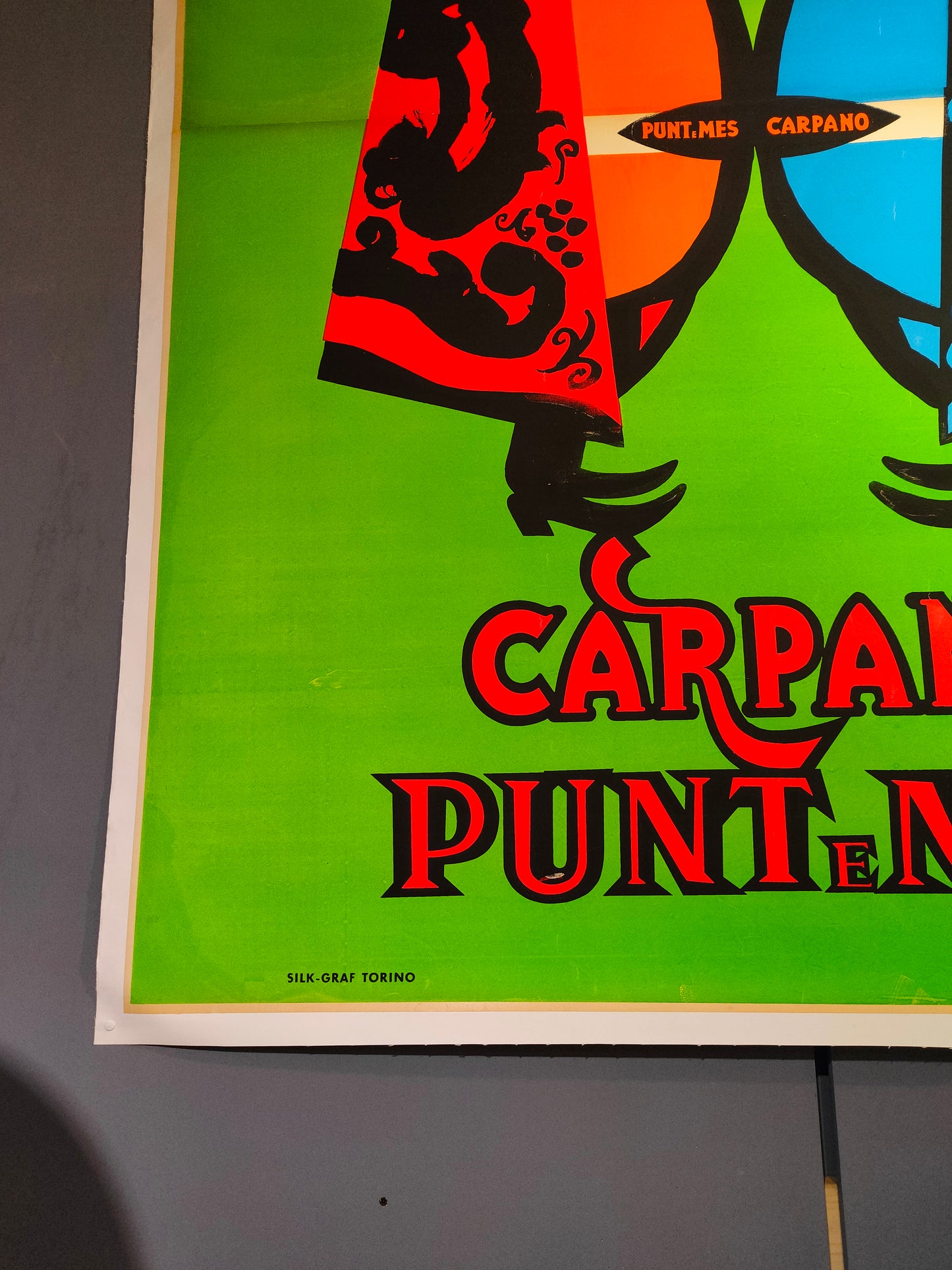 Manifesto originale pubblicitario - Re Carpano Punt E Mes 1949