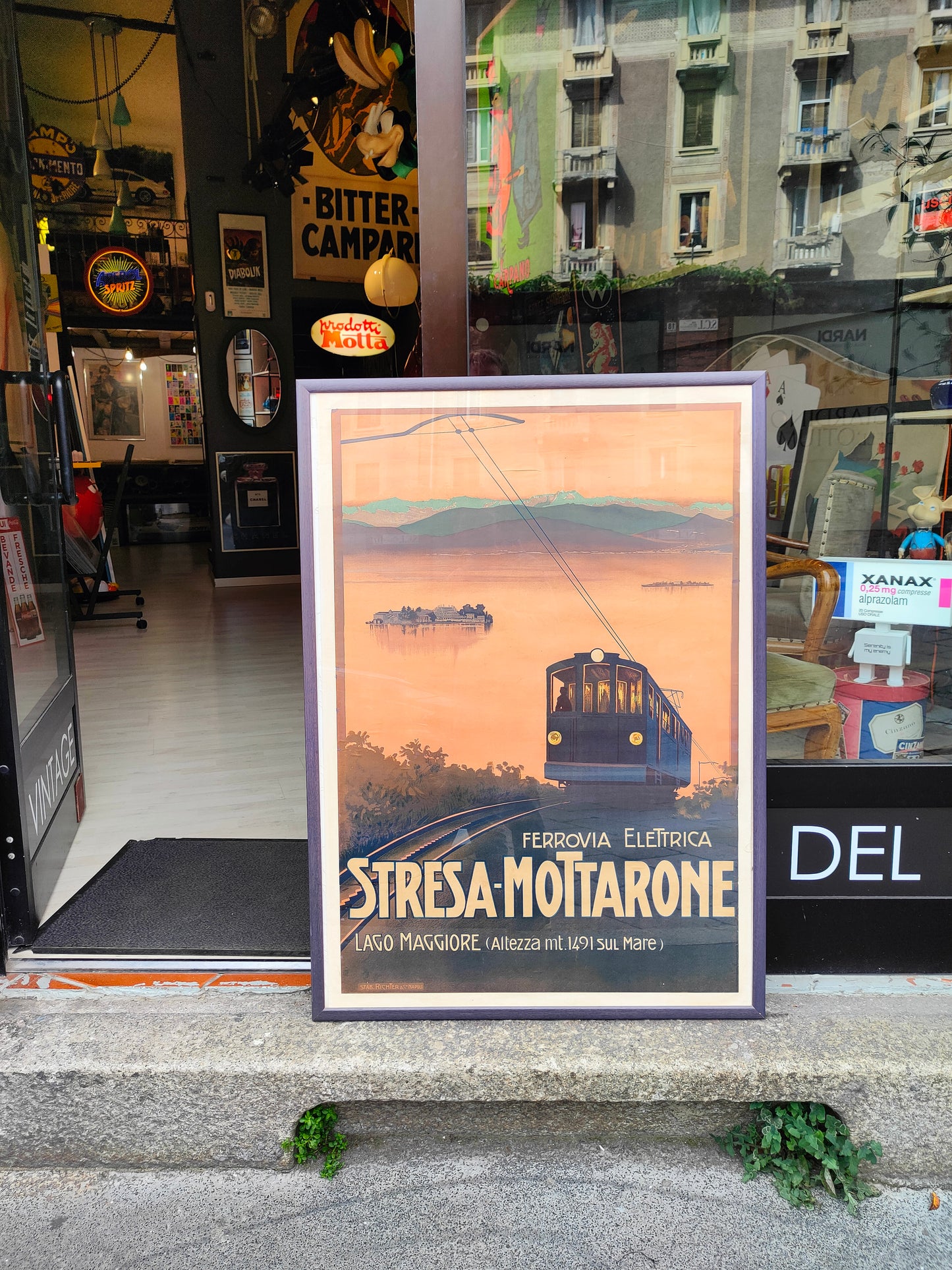 Manifesto originale turistico - Stresa Mottarone