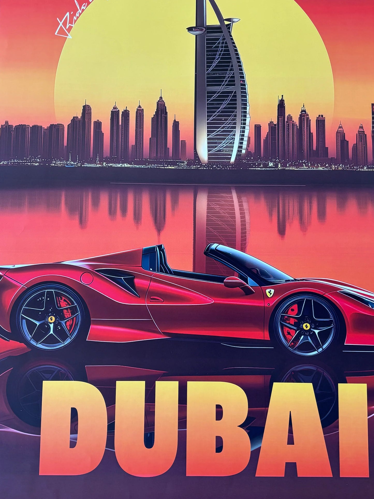 Manifesto decorativo - Dubai Ferrari