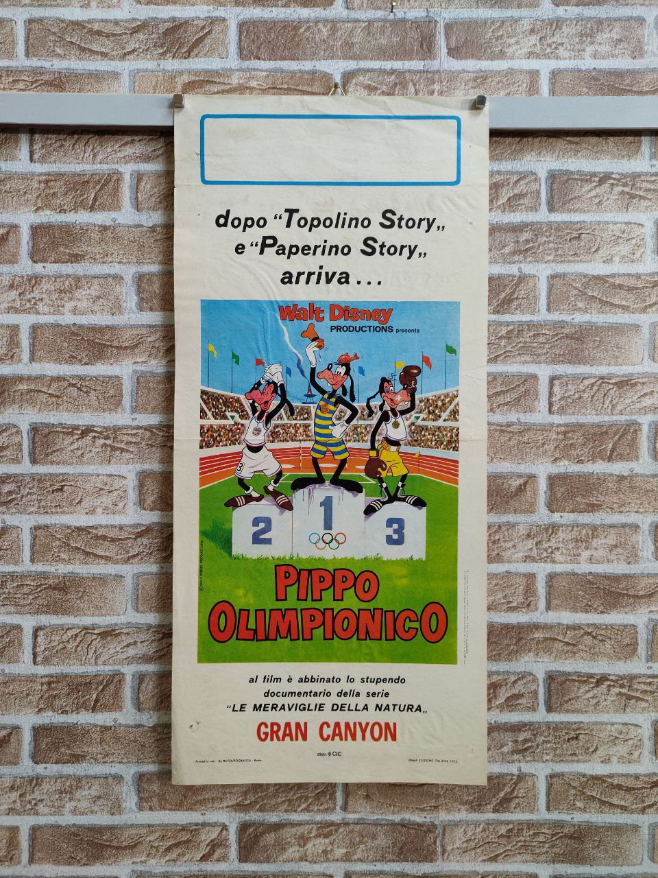Locandina originale di cinema - Walt Disney - "Pippo Olimpionico"