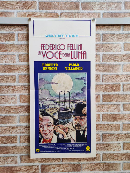Locandina originale di cinema - Federico Fellini - "La voce della Luna"
