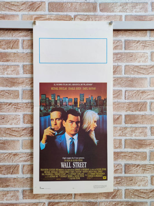 Locandina originale di cinema - "Wall Street"