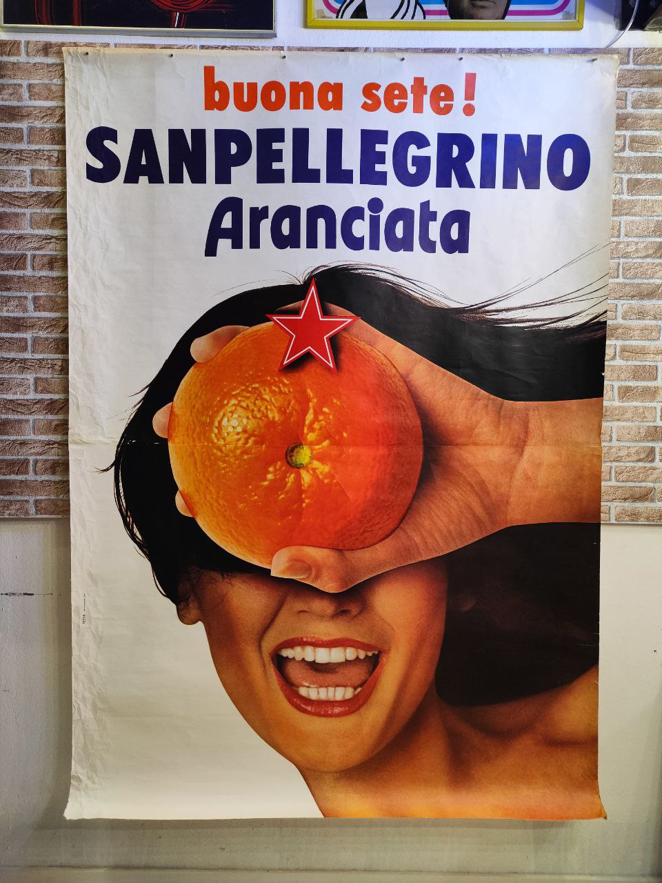 Manifesto originale pubblicitario - Sanpellegrino Aranciata