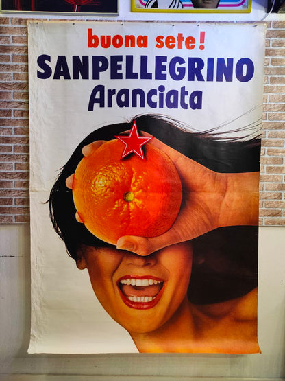 Manifesto originale pubblicitario - Sanpellegrino Aranciata