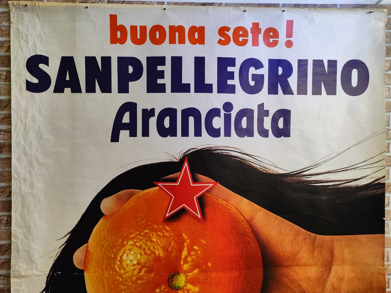Manifesto originale pubblicitario - Sanpellegrino Aranciata