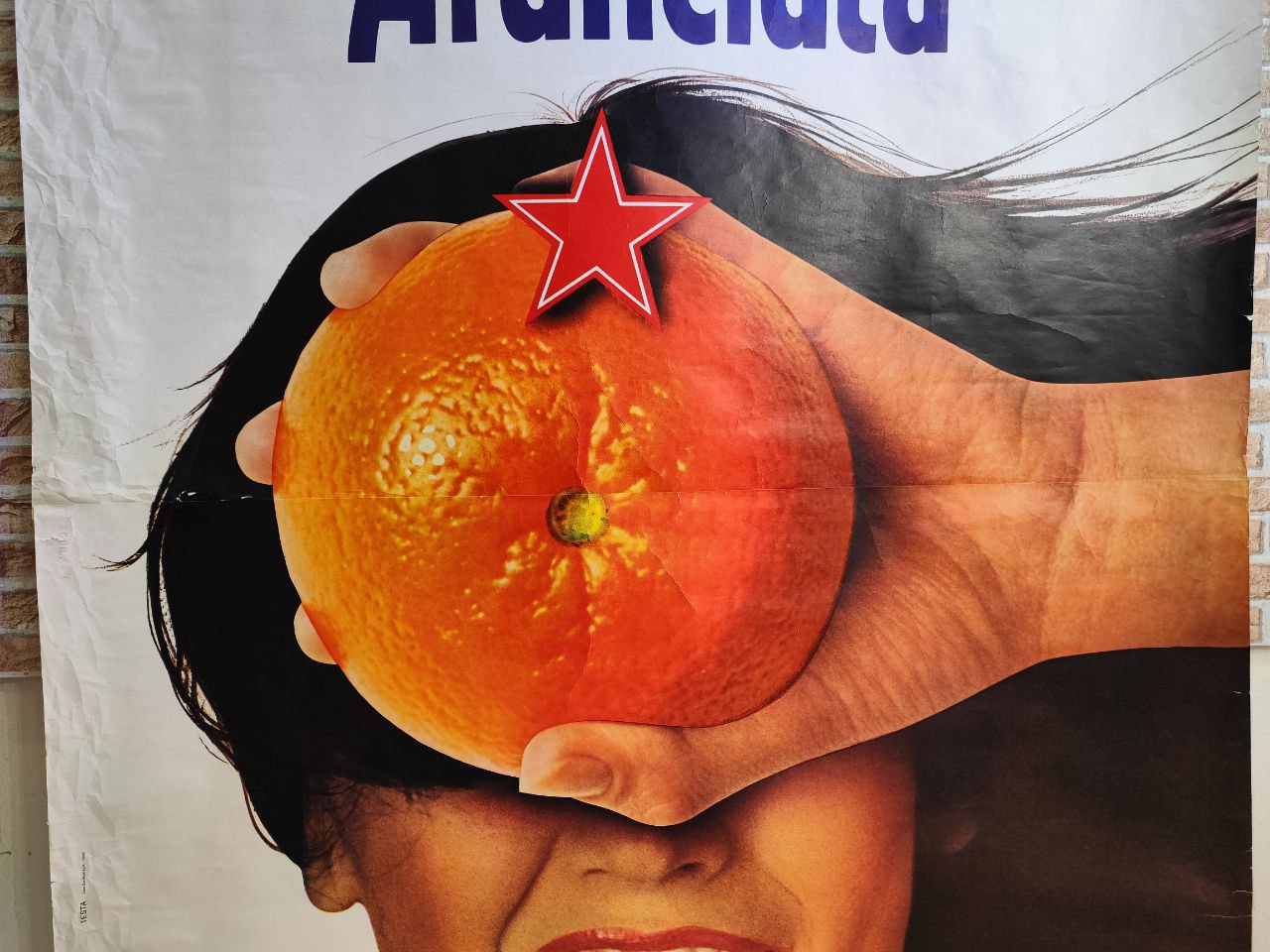Manifesto originale pubblicitario - Sanpellegrino Aranciata