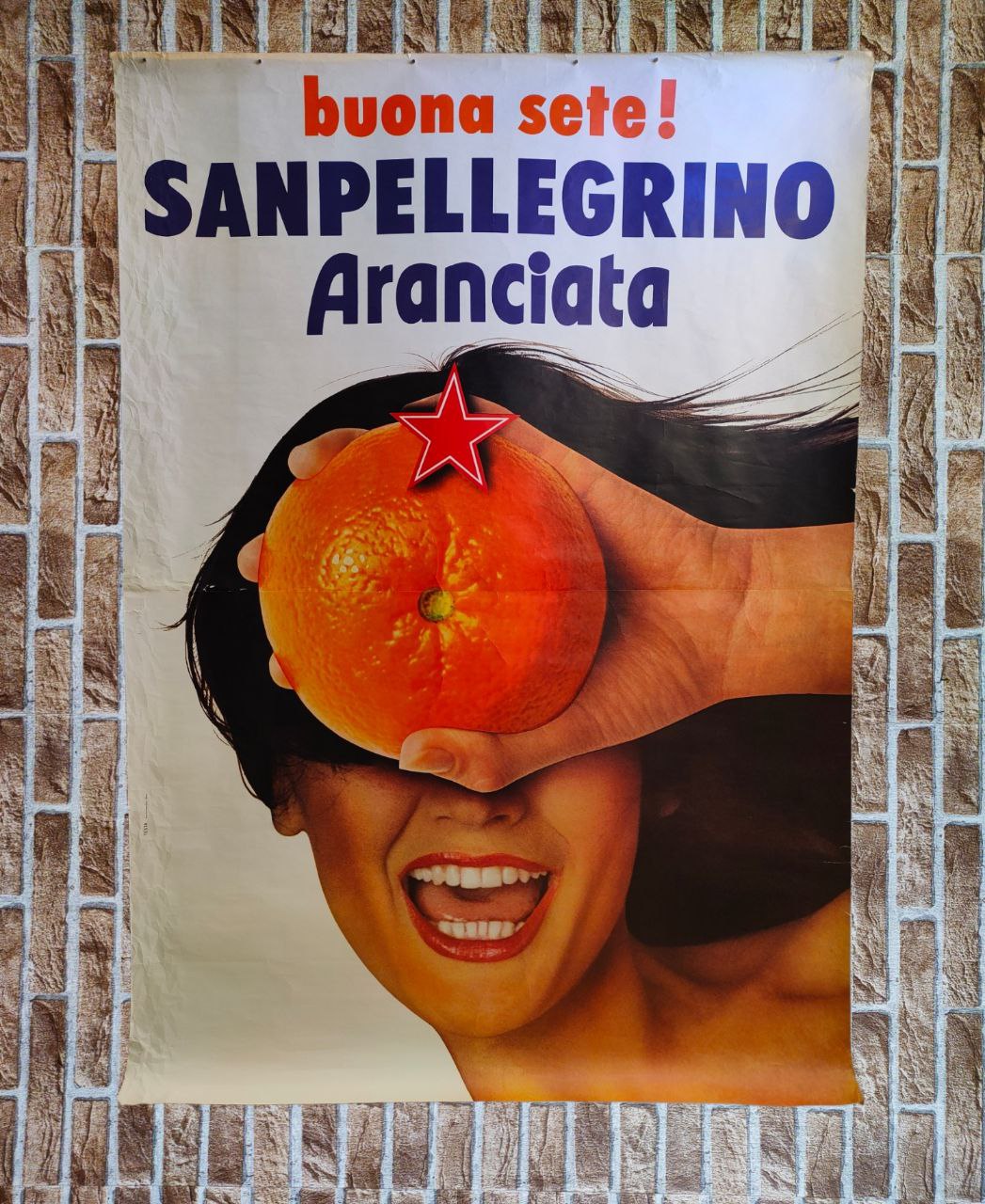 Manifesto originale pubblicitario - Sanpellegrino Aranciata