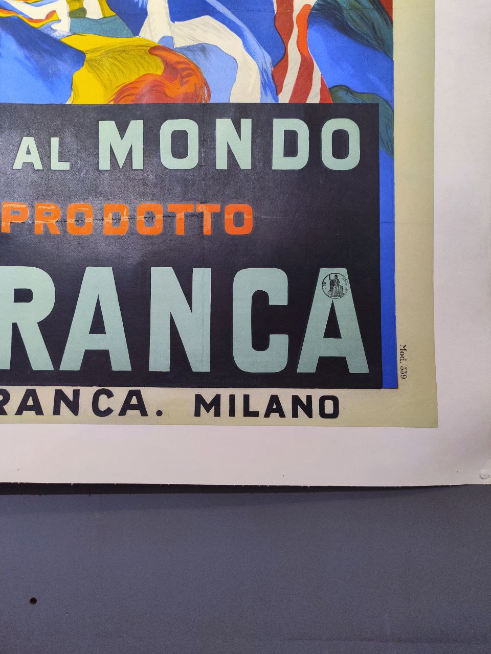 Manifesto originale pubblicitario - Fernet Branca 1922