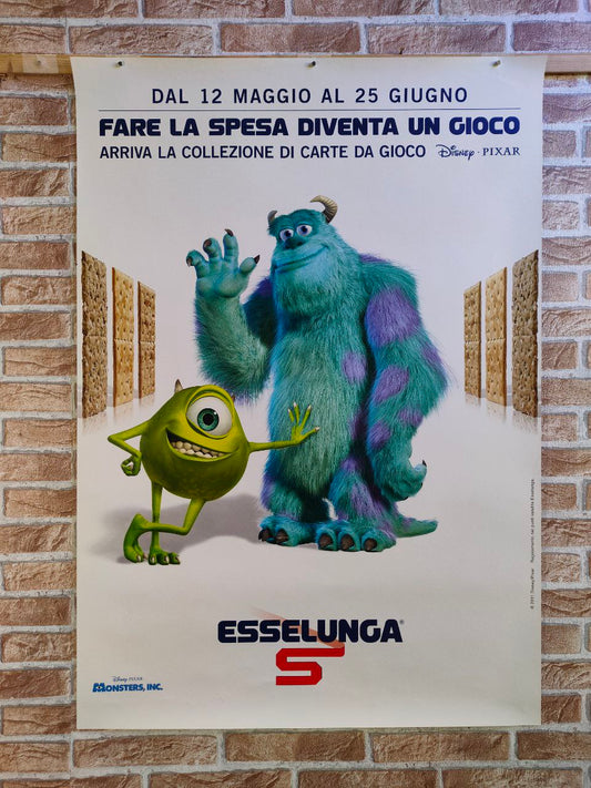 Manifesto originale pubblicitario - Esselunga, Monsters & Co.