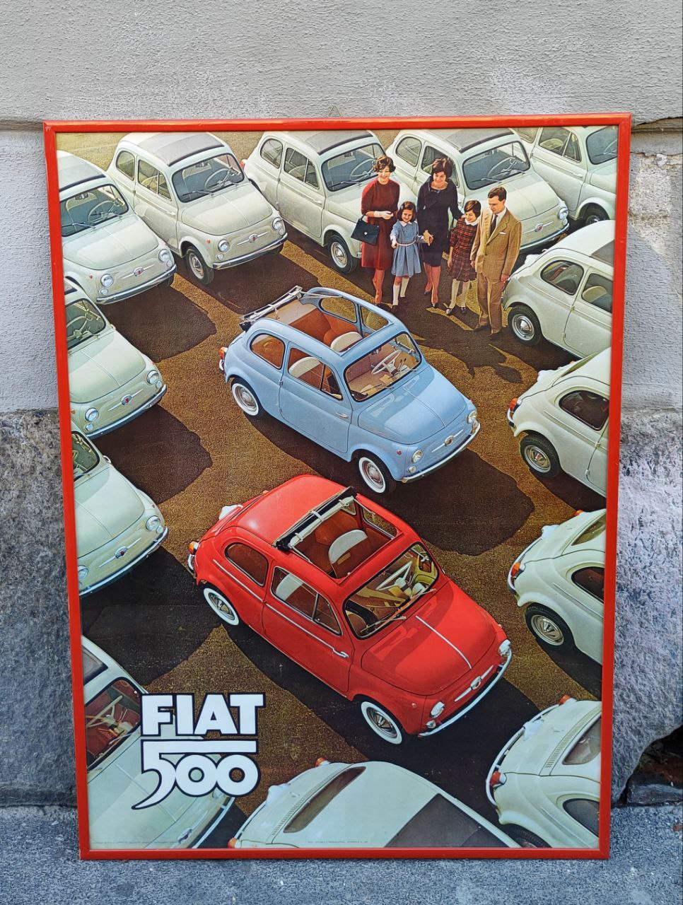 Manifesto originale pubblicitario - Fiat 500