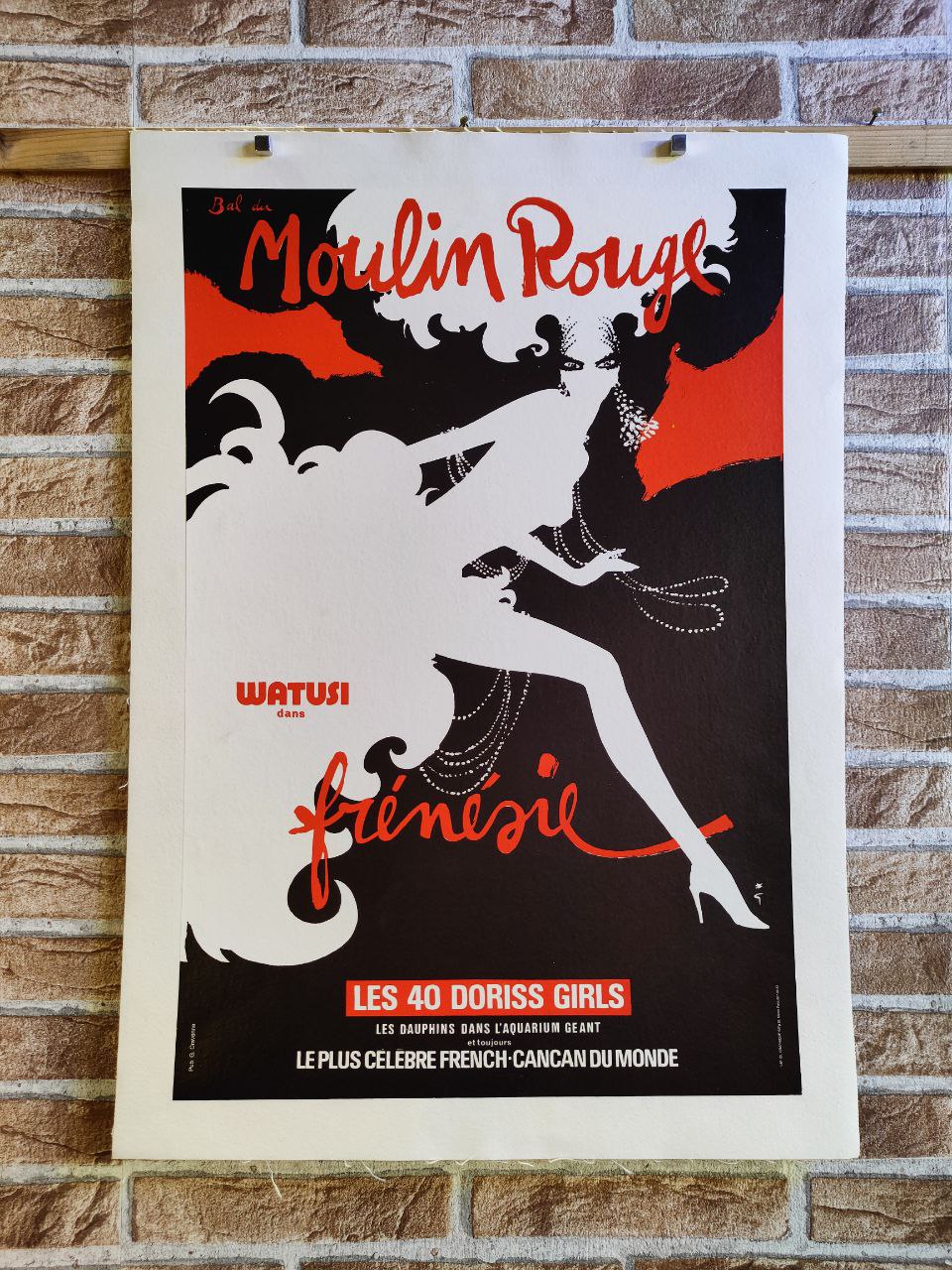 Manifesto originale pubblicitario - Moulin Rouge