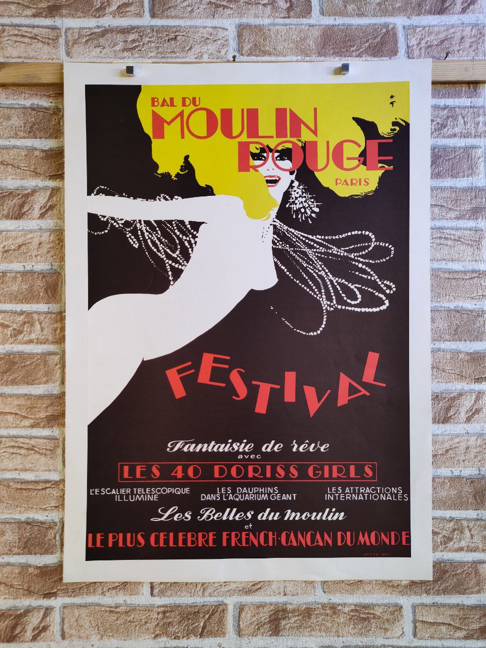 Manifesto originale pubblicitario - Moulin Rouge