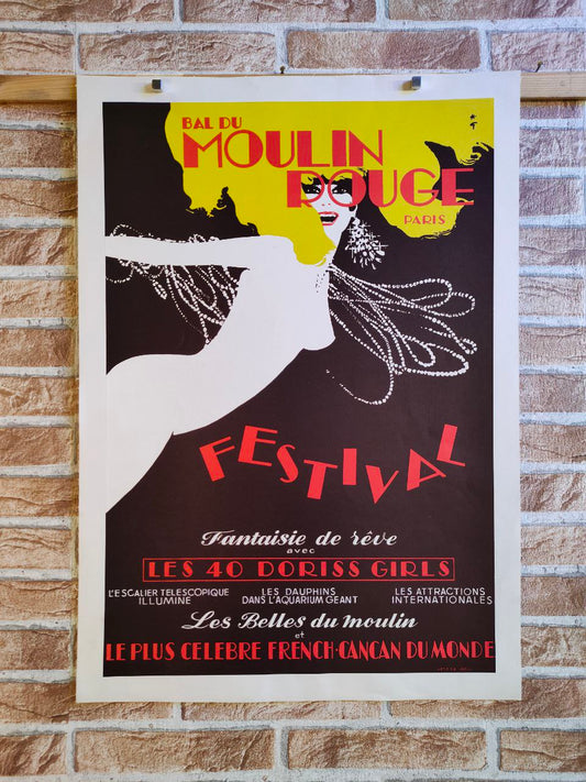 Manifesto originale pubblicitario - Moulin Rouge