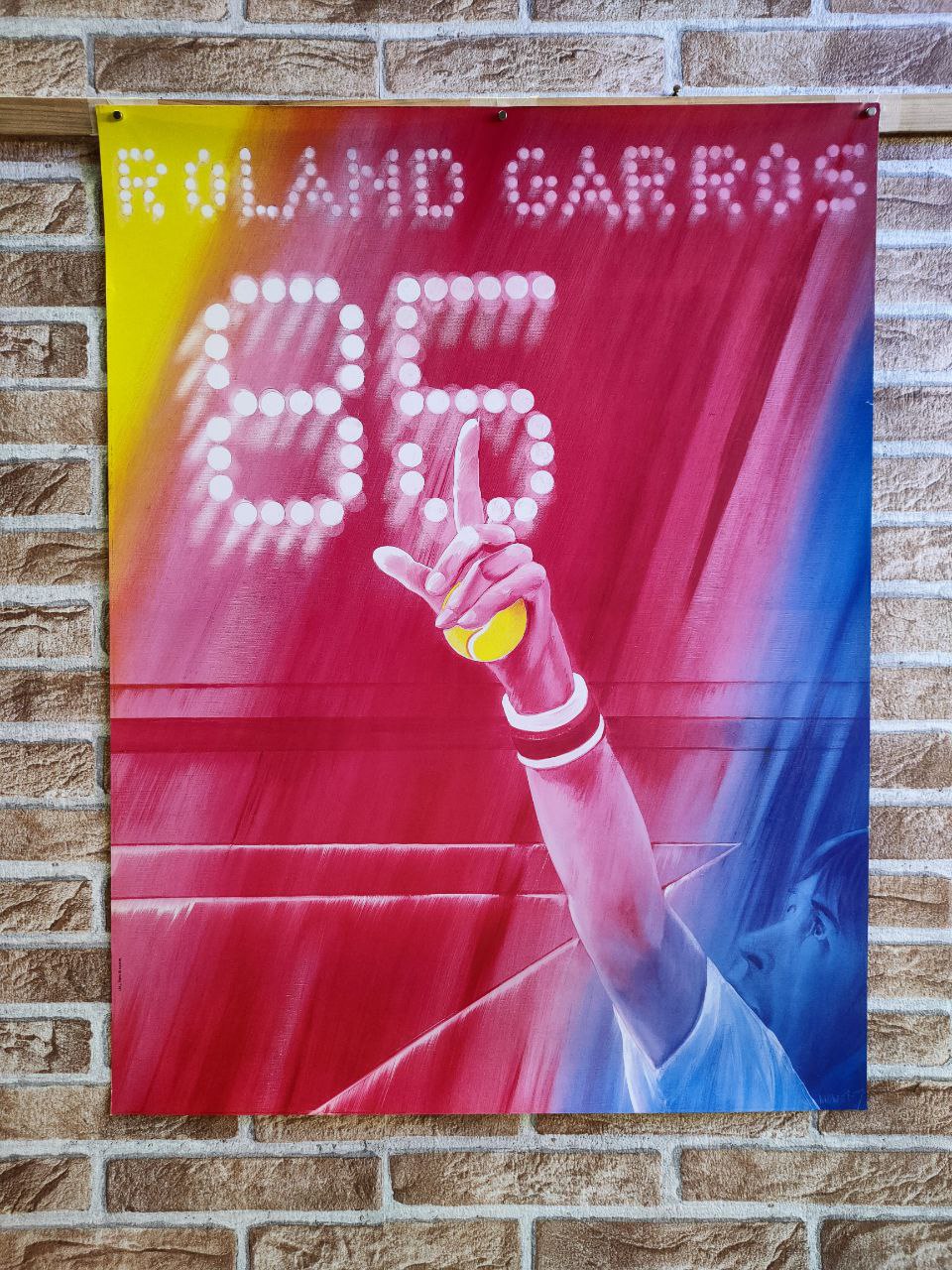 Manifesto originale pubblicitario - Roland Garros 1985 tennis