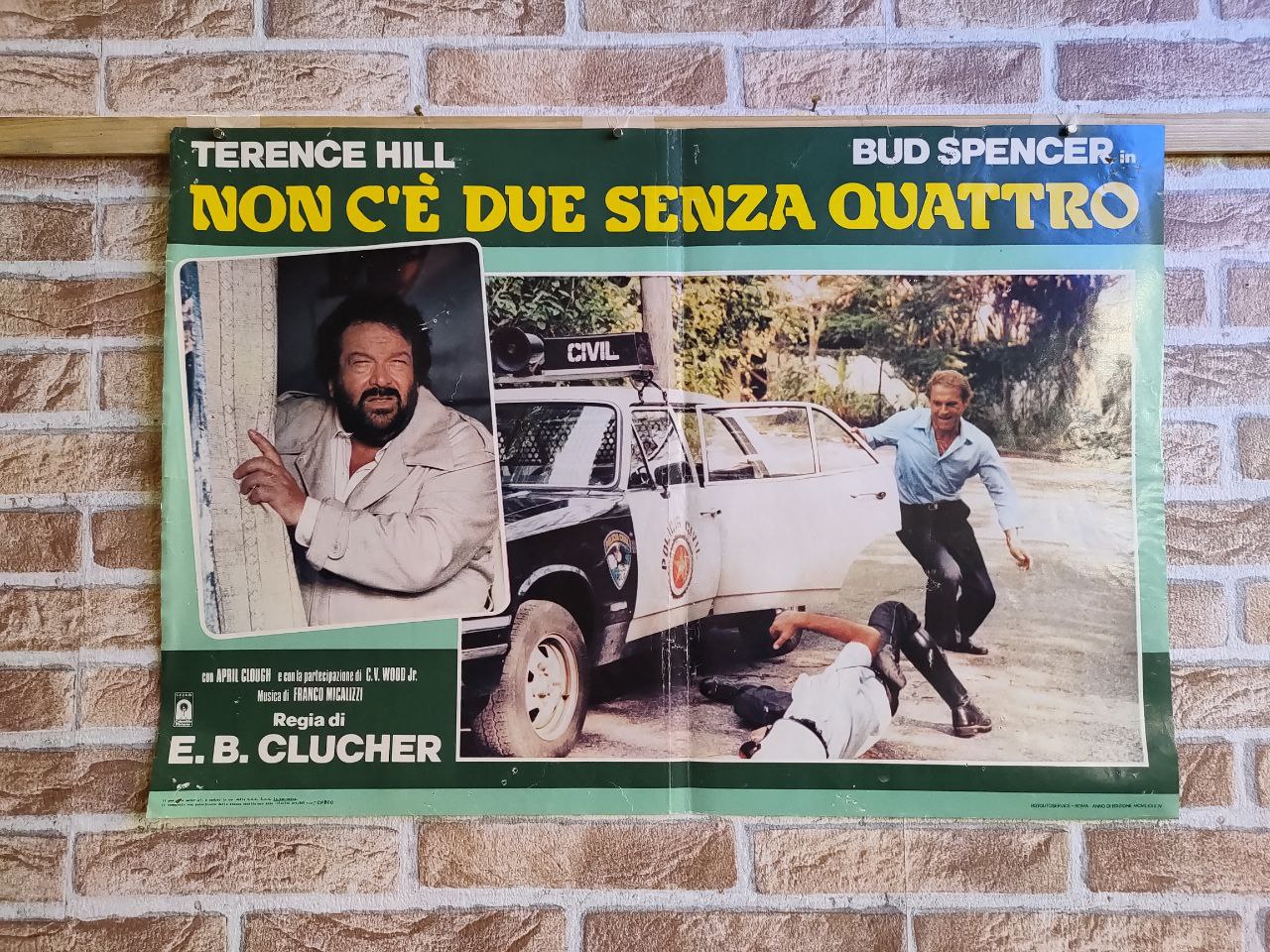 Fotobusta originale di cinema - Non c'è due senza quattro