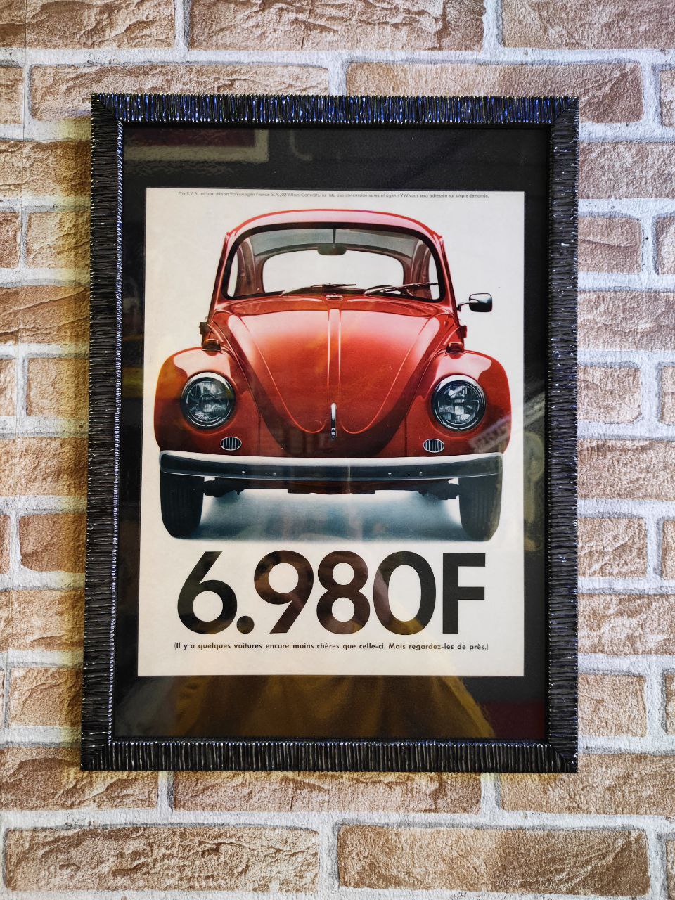 Pagina pubblicitaria in cornice - Maggiolone Volkswagen