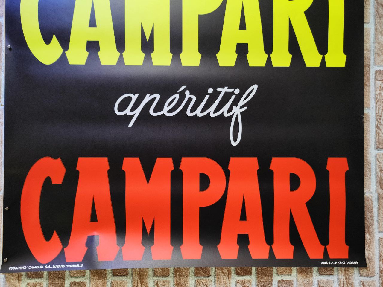 Manifesto originale pubblicitario - Campari aperitivo