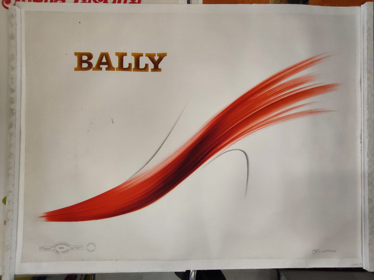 Manifesto originale pubblicitario - Scarpe Bally
