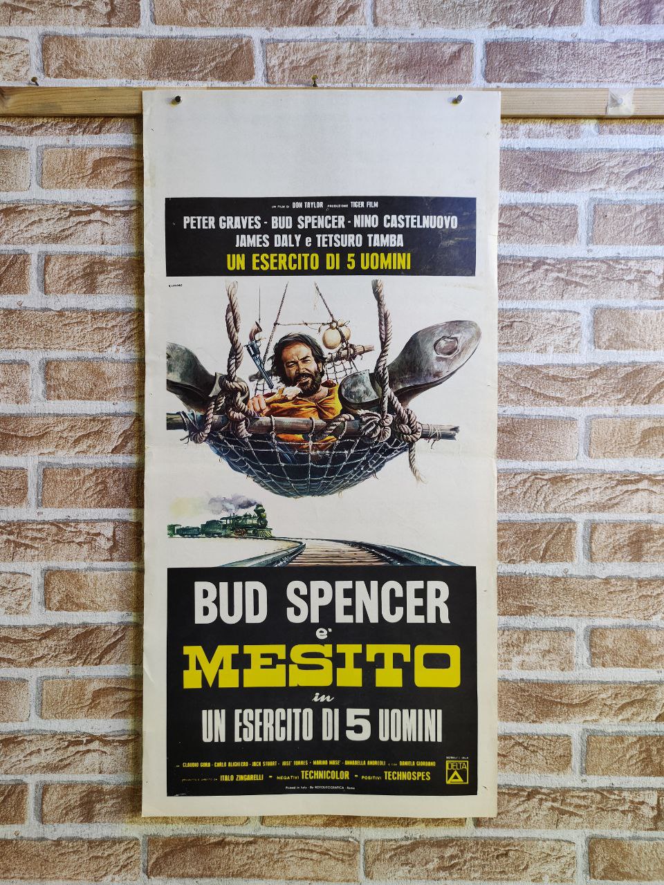 Locandina originale di cinema - Mesito - Un esercito di 5 uomini - Bud Spencer