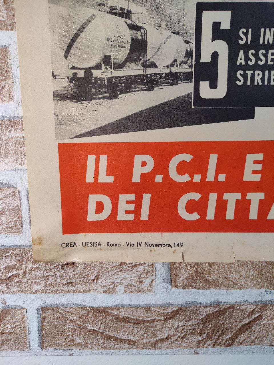 Manifesto originale pubblicitario - Comitato Civico - Cosa potete opporre a queste cifre?