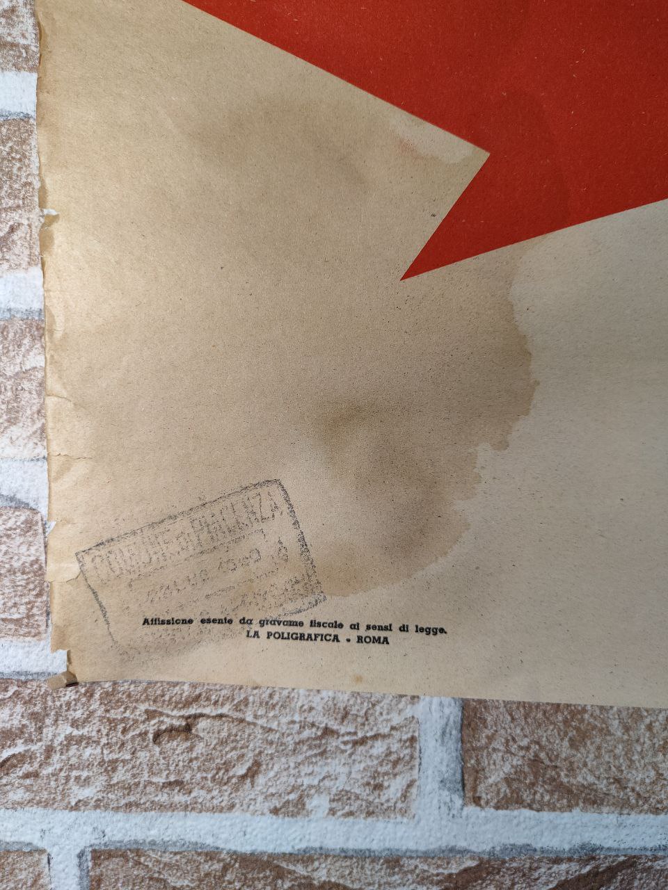 Manifesto originale pubblicitario - Giornale Murale della D.C.