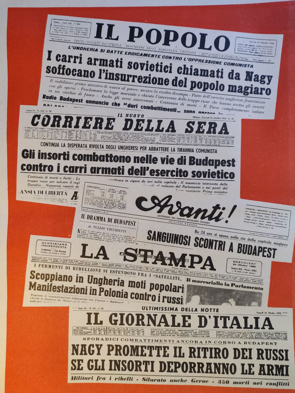 Manifesto originale pubblicitario - D.C. Democrazia Cristiana - Rivolta all'est