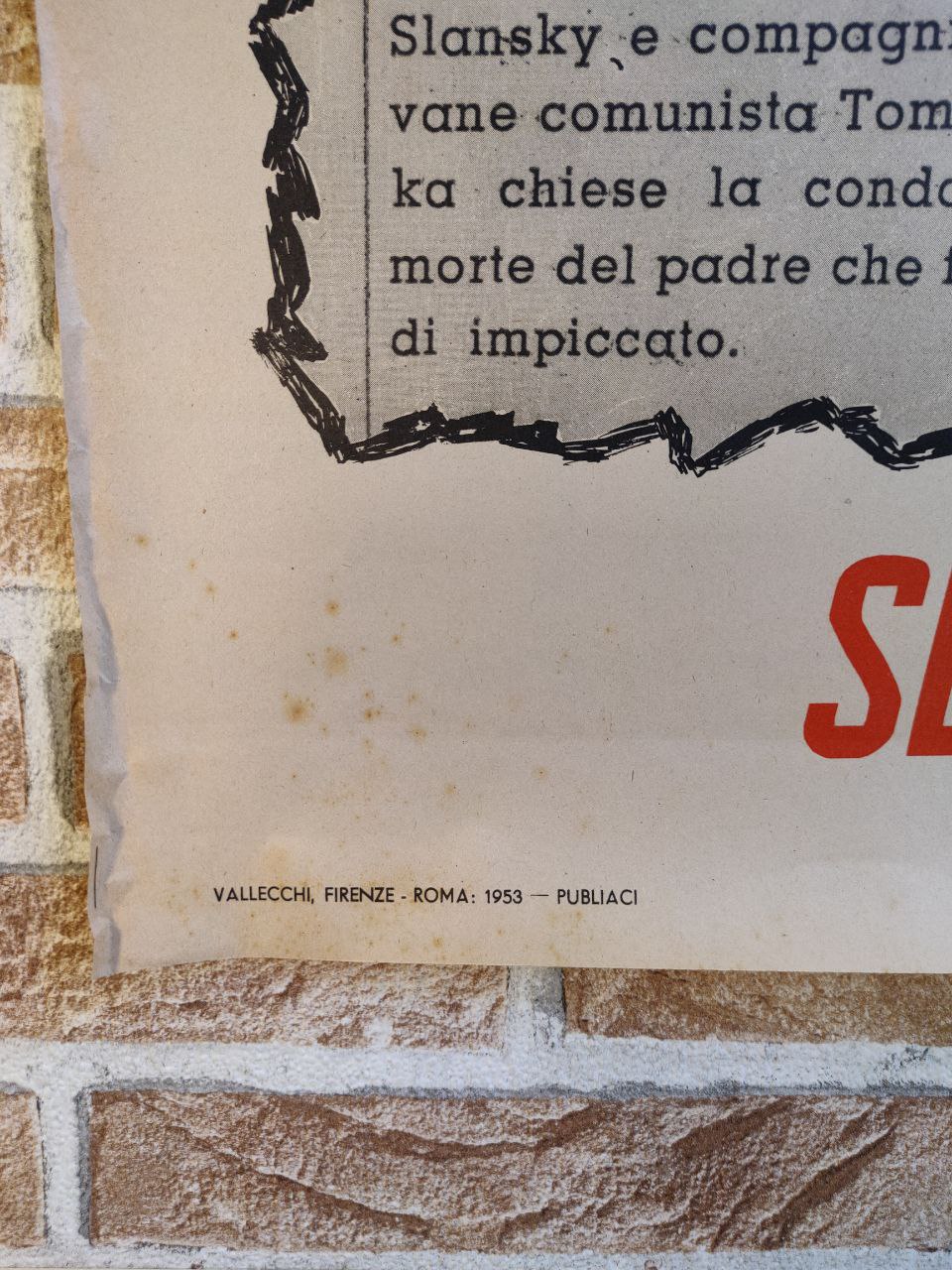 Manifesto originale pubblicitario - Comitato Civico - Accuso mio padre