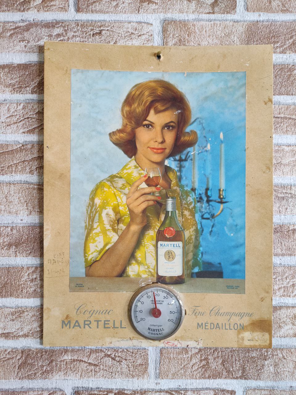 Cartonato pubblicitario Cognac Martell | Anni '60